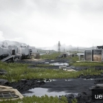 冬季城市环境 Stylized Winter City Environment