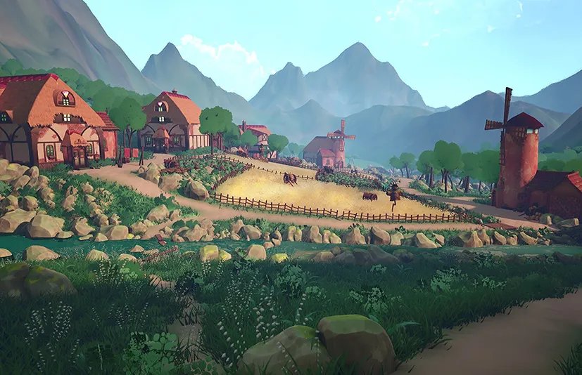 风格化风车谷 - Stylized Windmill Valley