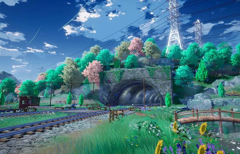 卡通风格化的山谷环境 - Cartoon Stylized Valley Environment