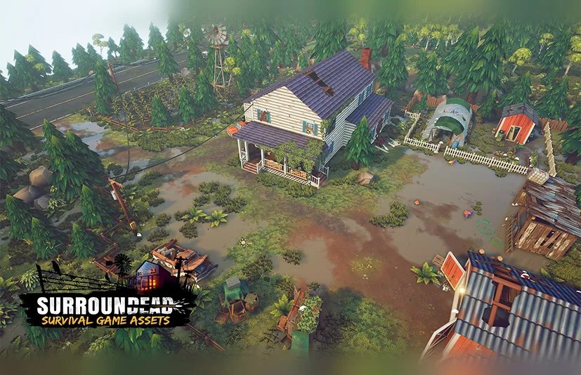 生存游戏资产包 - SurrounDead - Survival Game Assets