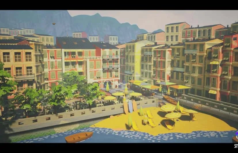 风格化的托斯卡纳海滨城市 Stylized Tuscany Seaside City