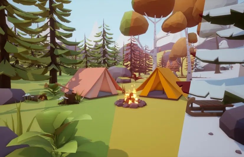 低多边形 四季自然 Low Poly 4 Seasons Nature