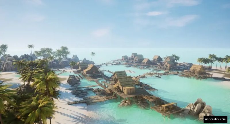 海盗高跷村岛屿模块化包 Pirate Stilt Village Island Modular Pack