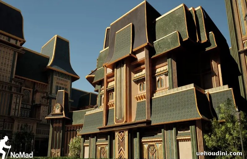 翠绿广场——风格化模块化环境 Verdant Square – Stylized Modular Environment